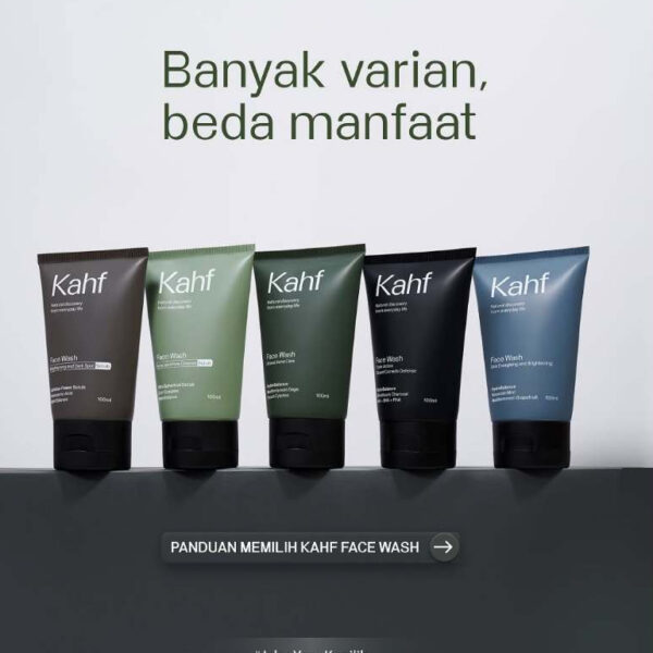 Kahf Face Wash 100ml (TUBE)| Sabun Wajah Pria/Cuci Muka/Face Wash/Scrub/Expoliating